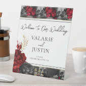 Signe De Table Mariage de bienvenue gothique rouge noir (In SItu)