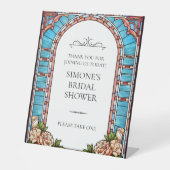 Signe De Table Mariage de cadre de verre filé (Recto)