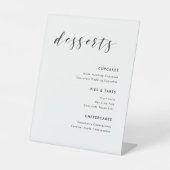 Signe De Table Mariage de calligraphie moderne Desserts Menu (Recto)