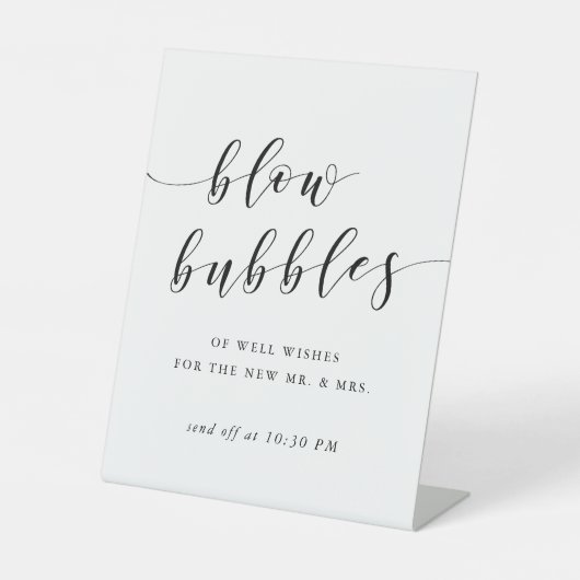 Signe De Table Mariage de calligraphie moderne Envoyer (Recto)