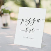 Signe De Table Mariage de calligraphie moderne Pizza Bar