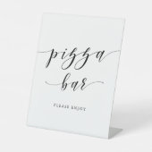 Signe De Table Mariage de calligraphie moderne Pizza Bar (Recto)
