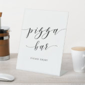 Signe De Table Mariage de calligraphie moderne Pizza Bar (In SItu)