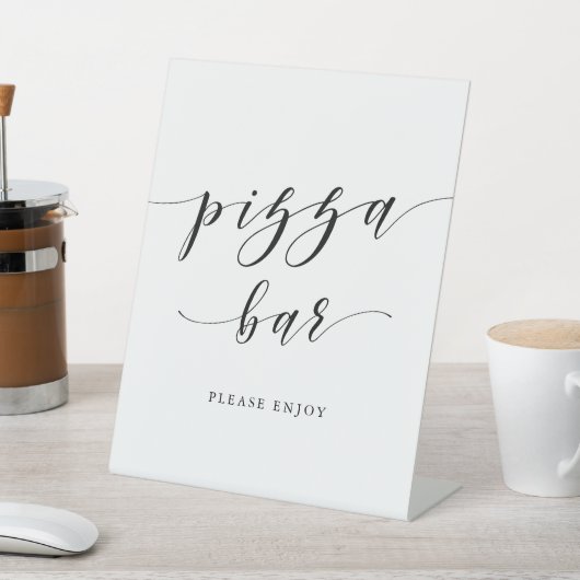 Signe De Table Mariage de calligraphie moderne Pizza Bar (In SItu)