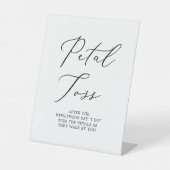 Signe De Table Mariage de calligraphie noir délicat Petal Toss (Recto)