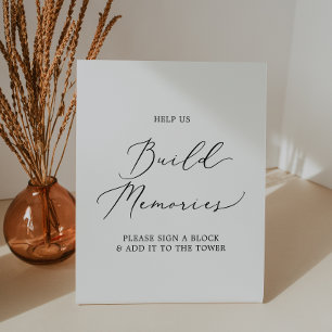 Signe De Table Mariage de calligraphie noire délicate Construire 