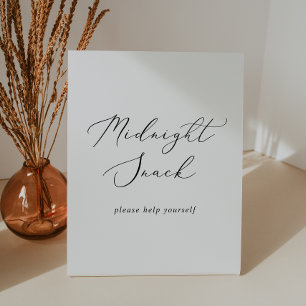 Signe De Table Mariage de calligraphie noire délicieuse Snack de