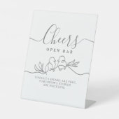 Signe De Table Mariage de calligraphie Open Bar (Recto)