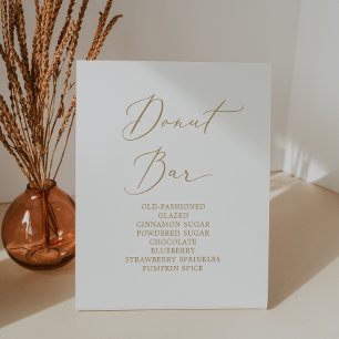 Signe De Table Mariage de calligraphie or délicate Barre de beign
