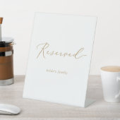 Signe De Table Mariage de calligraphie Or Delicate Réservé (In SItu)