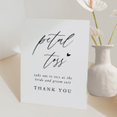 Signe De Table Mariage de calligraphie Petal Toss Envoyer Désacti