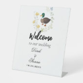 Signe De Table Mariage de canard colvert fleur sauvage (Recto)