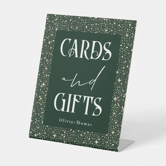 Signe De Table Mariage de cartes et cadeaux célestes (Recto)