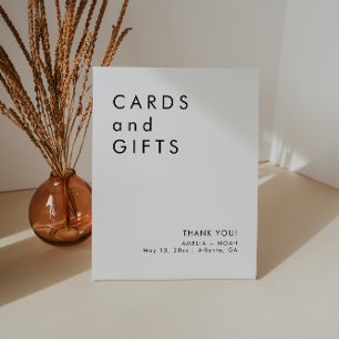 Signe De Table Mariage De Cartes Et Cadeaux Minimalistes Modernes