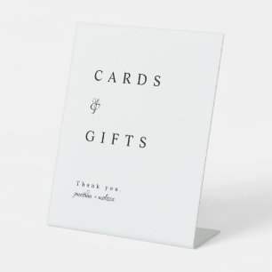 Signe De Table Mariage de cartes et cadeaux modernes et élégants