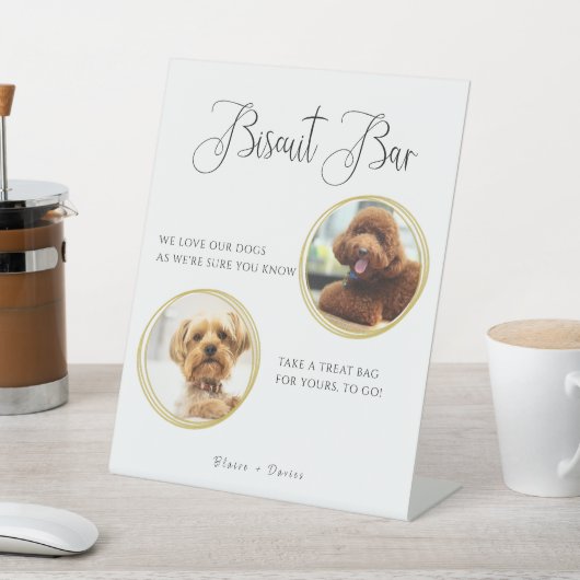 Signe De Table Mariage de chien Favor Biscuit Bar Animaux Mariage (In SItu)