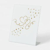 Signe De Table Mariage de deux coeurs (Recto)
