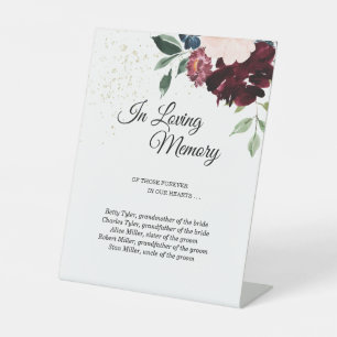 Signe De Table Mariage De Fête D'Été En Mémoire D'Amour