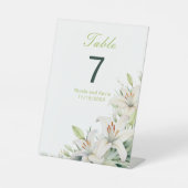Signe De Table Mariage de fleurs blanches (Recto)