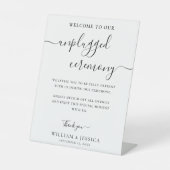 Signe De Table Mariage de la cérémonie de débranchement moderne (Recto)