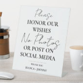 Signe De Table Mariage de la cérémonie débranché AUCUNE photo et (In SItu)