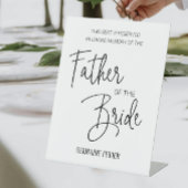 Signe De Table Mariage de la chaire du Père de la Mariée