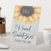 Signe De Table Mariage de monogramme de la floraison de tournesol (In SItu)