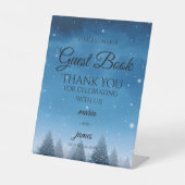 Signe De Table Mariage de neige d'hiver (Recto)