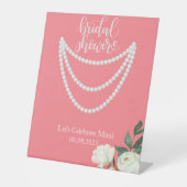 Signe De Table mariage de perles roses (Recto)