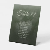 Signe De Table Mariage de printemps à la feuille verte (Recto)