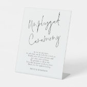 Signe De Table Mariage de script de cérémonie débranché minimalis (Recto)