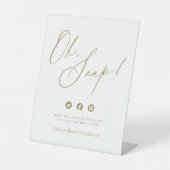 Signe De Table Mariage de script moderne minimal or oh snap (Recto)