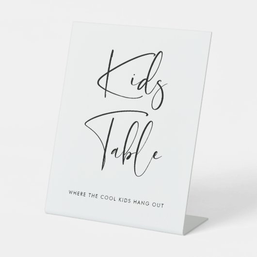 Signe De Table Mariage de table Elegant & Moderne pour enfants (Recto)