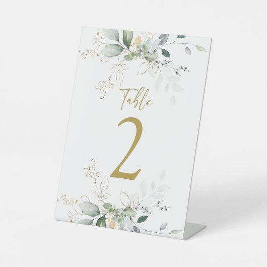 Signe De Table mariage de verdure Indicateur du guéridon (Recto)