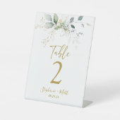 Signe De Table Mariage de verdure Numéro de tableau guéridon (Recto)