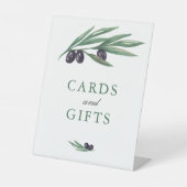 Signe De Table Mariage de verger d'aquarelle Feuille  (Recto)