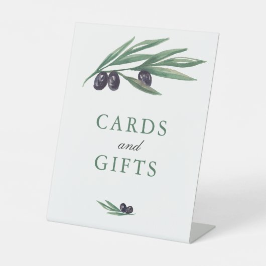 Signe De Table Mariage de verger d'aquarelle Feuille  (Recto)