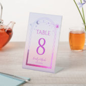 Signe De Table Mariage des étoiles de soleil rose de coucher de s (In SItu)