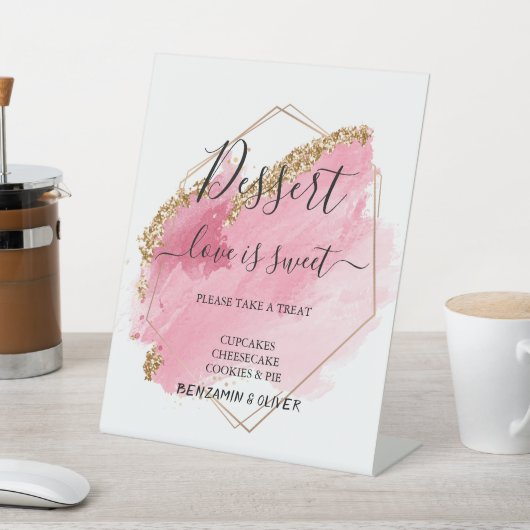 Signe De Table Mariage Dessert Bar Love Sweet Custom Dusty (In SItu)