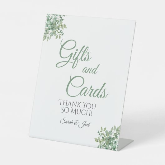 Signe De Table Mariage d'eucalyptus (Recto)