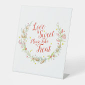 Signe De Table Mariage d'hiver cônes d'aquarelle baies et étoiles (Recto)