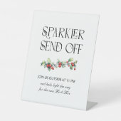 Signe De Table Mariage d'hiver Holly Sparkler Envoyer Désactivé (Recto)