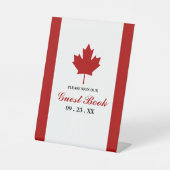 Signe De Table Mariage du drapeau canadien (Recto)