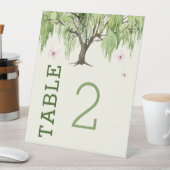 Signe De Table Mariage du saule de pleurs Numéro de table Signal (In SItu)