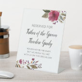 Signe De Table Mariage du siège du Père Floral de Groom (In SItu)