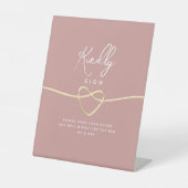 Signe De Table Mariage Dusty Rose Conseils et souhaits (Recto)