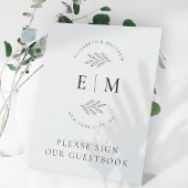Signe De Table Mariage Élégant Chic Moderne Simple Chic Monogramm