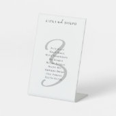 Signe De Table Mariage élégant minimal Tableau Numéro 3 (Recto)