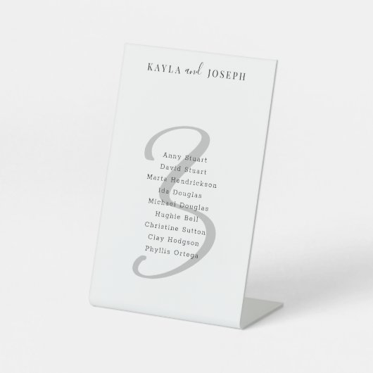 Signe De Table Mariage élégant minimal Tableau Numéro 3 (Recto)