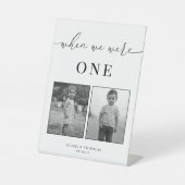 Signe De Table Mariage élégant moderne Numéro de table d'âge (Recto)